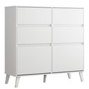 Ver imagem 1 de Cômoda Sapateira Dora 2 Portas e 4 Gavetas Branco - Móveis Albatroz