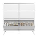 Ver imagem 4 de Cômoda Sapateira Dora 2 Portas e 4 Gavetas Branco - Móveis Albatroz