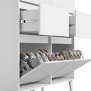Ver imagem 5 de Cômoda Sapateira Dora 2 Portas e 4 Gavetas Branco - Móveis Albatroz