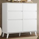 Ver imagem 2 de Cômoda Sapateira Dora 2 Portas e 4 Gavetas Branco - Móveis Albatroz