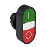 Botão Comando Faceado Duplo 1NA+1NF 22mm Verde/Vermelho Weg - 1