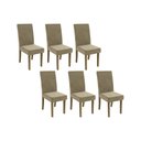 Ver imagem 1 de Cadeira Sala de Jantar 2cad131fr Kit 6 Un Freijo/suede Deluxe Bege - Kappesberg
