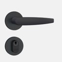 Ver imagem 2 de Folha Lisa Mescla Fechadura Alavanca Externa e Dobradiça 90 X 210