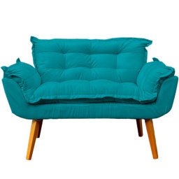 Kit Namoradeira Decorativa + 2 Poltronas Reforçadas Para Amamentação Suede - 3