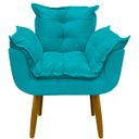 Ver imagem 2 de Kit Namoradeira Decorativa e 2 Poltronas Confortável para Sala Recepção Manicure Alice Suede