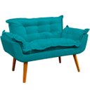 Ver imagem 2 de Kit Namoradeira Decorativa + 2 Poltronas Reforçadas Para Amamentação Suede