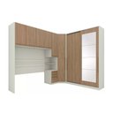 Ver imagem 5 de Quarto Casal Modulado Seletto 6 Peças (1 Ponte + 1 Closet Canto + 1 G Roupas 2ptas de Correr + 3