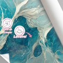 Ver imagem 4 de Papel de Parede Painel 3D Mármore Branco Azul Claro 3M Revestimento Auto Colante Brilho Marmorizado