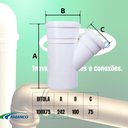 Ver imagem 4 de Junção Em Y Simples De Água Esgoto PVC Branco 45° Graus De 4 X 3” Polegadas 100 mm X 75 mm