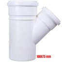 Ver imagem 1 de Junção Em Y Simples De Água Esgoto PVC Branco 45° Graus De 4 X 3” Polegadas 100 mm X 75 mm