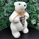 Ver imagem 1 de Ursinho Charmoso Polar Decoração Natalina em Isopor de 26cm