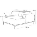 Ver imagem 2 de Sofá 3 Lugares com Chaise Base de Madeira 230 Cm Mostarda