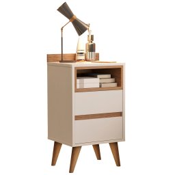 Mesa de Cabeceira Quarto Cama -alamo- 	‎off White/nature - 1