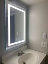 Ver imagem 1 de Espelho 50x100 Led 3 tonalidades Frio Neutro Quente Banheiro Jateado 100x50 deitado ou em pé