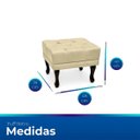 Ver imagem 7 de Kit 2 Poltrona Elizabeth + 2 Puff Retro para Sala de Estar Clássica Confortável e Reforçada Suede