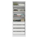 Ver imagem 4 de Guarda-roupa Modulado 2 Portas 4 Gavetas Branco Neo Madesa