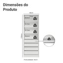 Ver imagem 2 de Guarda-roupa Modulado 2 Portas 4 Gavetas Branco Neo Madesa