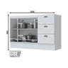 Balcão Modulado de Pia 120cm 2 Portas 3 Gavetas Emily Henn (sem Tampo) - 2