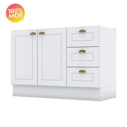 Balcão Modulado de Pia 120cm 2 Portas 3 Gavetas Emily Henn (sem Tampo) - 3