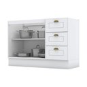 Ver imagem 4 de Balcão Modulado de Pia 120cm 2 Portas 3 Gavetas Emily Henn (sem Tampo)