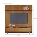 Ver imagem 3 de Conjunto Painel e Rack Sirius Th Shop para TV 75 Polegadas MDP Cumaru Marrom Casah