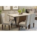 Ver imagem 3 de Tampo Mesa Sala de Jantar Madeirado c/Vidro TA26 90x160cm Freijó/Off White - Kappesberg