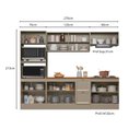 Ver imagem 3 de Cozinha Modulada 5 Peças com Paneleiro Torre Quente Tampo e Vidro Reflex Olivia Poliman
