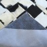 Tapete de Couro Preto Branco Malhado 1,00x1,50 S/B Peça 10 - 3