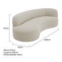 Ver imagem 3 de Divã Recamier Orgânico Tokyo 200cm Lado Esquerdo Linho