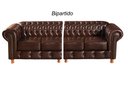 Ver imagem 2 de Conjunto de Sofá 4 Lugares e 2 Poltronas Chesterfield Luís Xv Marrom Café