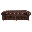 Ver imagem 1 de Conjunto de Sofá 4 Lugares e 2 Poltronas Chesterfield Luís Xv