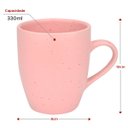 Ver imagem 3 de Kit 2 Canecas Xícaras de Cerâmica Chá Café Artisan 330ml:rosa