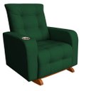 Ver imagem 1 de Poltrona de Amamentação com Puff Paris Cadeira Quarto de Bebê Confortável Verde