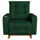 Ver imagem 3 de Poltrona de Amamentação com Puff Paris Cadeira Quarto de Bebê Confortável Verde