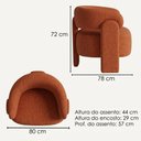 Ver imagem 3 de Poltrona Decorativa Lume Pes Madeira Linho Color Trend Tca 303 Moll