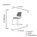 Ver imagem 4 de Cadeira Escritório Interlocutor Filo C Bs Branco/Cinza
