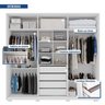 Guarda-roupa Casal Ripado 6 Portas 4 Gavetas e Pés Suburban Espresso Móveis - 6