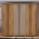 Ver imagem 3 de Guarda-roupa Casal Ripado 6 Portas 4 Gavetas e Pés Suburban Espresso Móveis