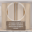 Ver imagem 4 de Guarda-roupa Casal Ripado 6 Portas 4 Gavetas e Pés Suburban Espresso Móveis