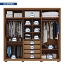 Ver mais imagens de Guarda-roupa Casal Ripado 6 Portas 4 Gavetas e Pés Suburban Espresso Móveis