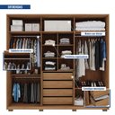 Ver imagem 6 de Guarda-roupa Casal Ripado 6 Portas 4 Gavetas e Pés Suburban Espresso Móveis