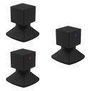 Ver imagem 1 de Kit com 3 Acabamentos para Registro C46 Água Quente/fria Black Bl6246 Ducon Metais