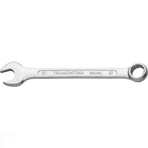 Chave Combinada 27 Mm Tramontina Basic com Corpo em Aço Especial Cromado Tramontina