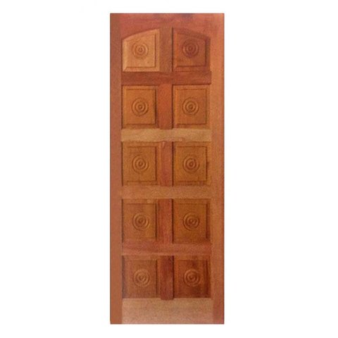 Porta de Madeira Maciça 10 Bicos Torneada Rodam Mista - 2.10 (A) X 0.82 (L)