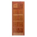 Ver imagem 1 de Porta de Madeira Maciça 10 Bicos Torneada Rodam Mista - 2.10 (A) X 0.82 (L)