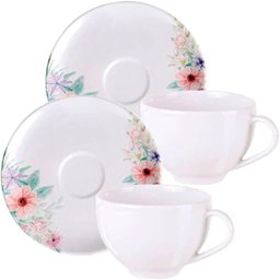 Kit Jogo Xicaras 2 Pessoas 2 Pçs Tramontina Floratta 250ml - 1