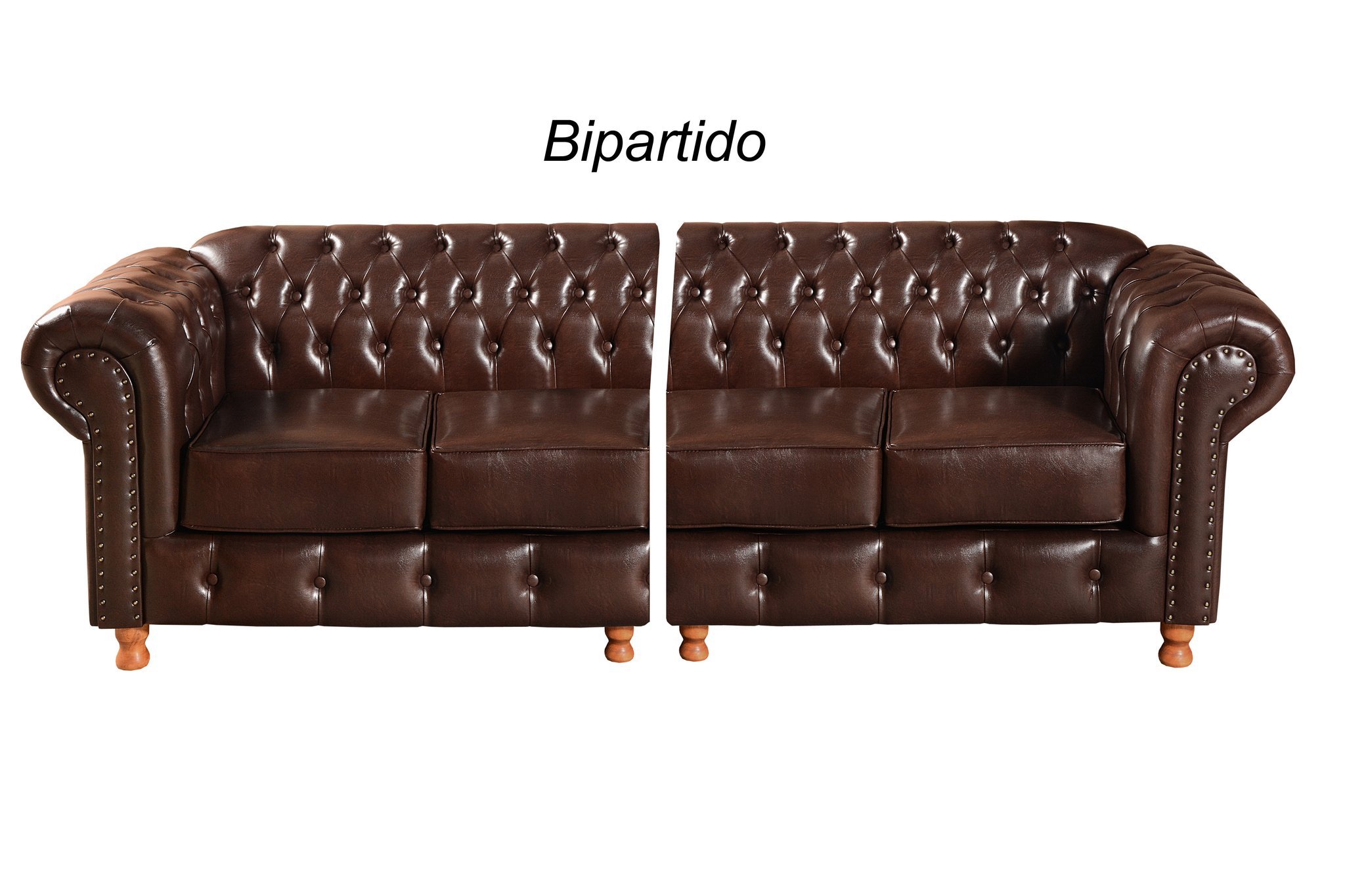 Conjunto de Sofá 4 Lugares e 2 Poltronas Chesterfield Luís Xv - 2