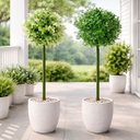 Ver imagem 2 de Buchos Buchinho Verde Jardim Planta Artificial 80cm Kit 2pçs