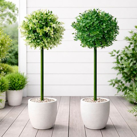 Buchos Buchinho Verde Jardim Planta Artificial 80cm Kit 2pçs