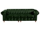 Ver imagem 1 de Conjunto de Sofá 4 Lugares e 2 Poltronas Chesterfield Luís Xv Verde